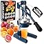 Соковыжималка Zulay Kitchen из чугуна – Прочная ручная соковыжималка со съемными ситами для легкой очистки, Пресс для апельсинового сока цитрусовых, Идеально подходит для барменов, любителей сока и приверженцев здорового образа жизни