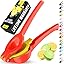 【Local warehouse】Zulay Kitchen Metal 2-in-1 Lemon Squeezer - Sturdy Max Extraction Hand Juicer Lemon Squeezer Gets Every Last Drop - Easy to Clean Manual Citrus Juicer - Easy-Use Lemon Juicer Squeezer - Yellow/Green