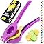 【Local warehouse】Zulay Kitchen Metal 2-in-1 Lemon Squeezer - Sturdy Max Extraction Hand Juicer Lemon Squeezer Gets Every Last Drop - Easy to Clean Manual Citrus Juicer - Easy-Use Lemon Juicer Squeezer - Yellow/Green