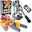 Соковыжималка Zulay Kitchen из чугуна – Прочная ручная соковыжималка со съемными ситами для легкой очистки, Пресс для апельсинового сока цитрусовых, Идеально подходит для барменов, любителей сока и приверженцев здорового образа жизни
