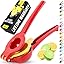 【Local warehouse】Zulay Kitchen Metal 2-in-1 Lemon Squeezer - Sturdy Max Extraction Hand Juicer Lemon Squeezer Gets Every Last Drop - Easy to Clean Manual Citrus Juicer - Easy-Use Lemon Juicer Squeezer - Yellow/Green