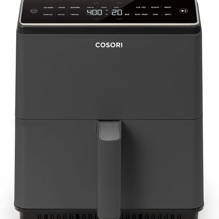 【Local warehouse】Cosori 9-in-1 TurboBlaze Air Fryer 6 Qt, PFAS-Free Ceramic Coating, 90°–450°F, Precise Heating for Even Results, Air Fry, Roast, Bake, Broil, Dry, Frozen, Proof, Reheat, Keep Warm, 120V, Dark Gray