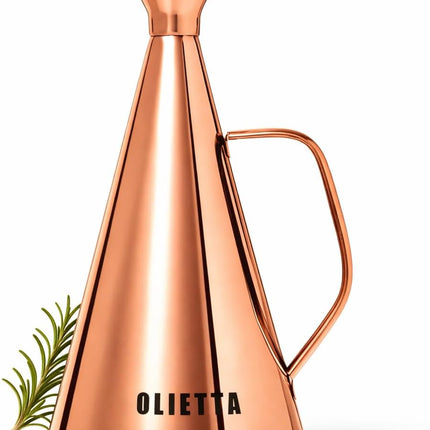 Бутылка-диспенсер для оливкового масла Olietta, нержавеющая сталь, без капель, герметичная, без беспорядка, для уксуса и кулинарного масла, 500 мл (0,5 литра). Отлично подходит для наливания и дозирования. Легко моется и герметична.