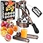 Соковыжималка Zulay Kitchen из чугуна – Прочная ручная соковыжималка со съемными ситами для легкой очистки, Пресс для апельсинового сока цитрусовых, Идеально подходит для барменов, любителей сока и приверженцев здорового образа жизни