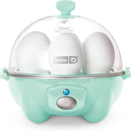 Dash Rapid Egg Cooker – Быстрая яйцеварка, пашотница и пароварка – Включает мерный стаканчик и руководство с рецептами – Можно мыть в посудомоечной машине – Без бисфенола-А – Вмещает 7 яиц, черная