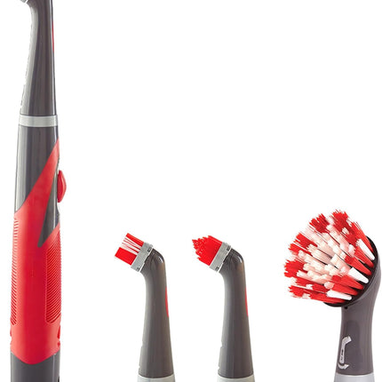 Rubbermaid Reveal Power Scrubber, набор из 18 предметов, беспроводная электрическая щетка для чистки на батарейках, водостойкая, для дома/кухни/ванной комнаты/затирки/плитки/душа/ванны
