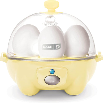 Dash Rapid Egg Cooker – Быстрая яйцеварка, пашотница и пароварка – Включает мерный стаканчик и руководство с рецептами – Можно мыть в посудомоечной машине – Без бисфенола-А – Вмещает 7 яиц, черная