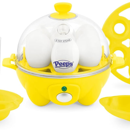 Dash Rapid Egg Cooker – Быстрая яйцеварка, пашотница и пароварка – Включает мерный стаканчик и руководство с рецептами – Можно мыть в посудомоечной машине – Без бисфенола-А – Вмещает 7 яиц, черная