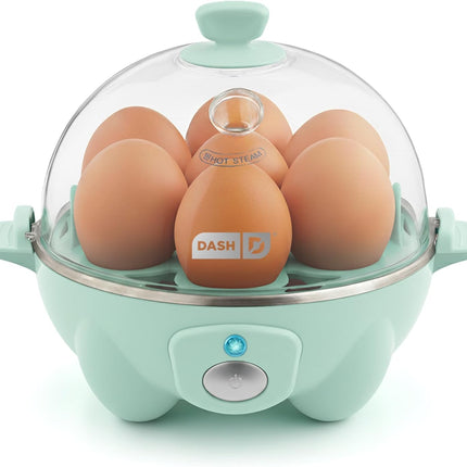 Dash Rapid Egg Cooker – Быстрая яйцеварка, пашотница и пароварка – Включает мерный стаканчик и руководство с рецептами – Можно мыть в посудомоечной машине – Без бисфенола-А – Вмещает 7 яиц, черная