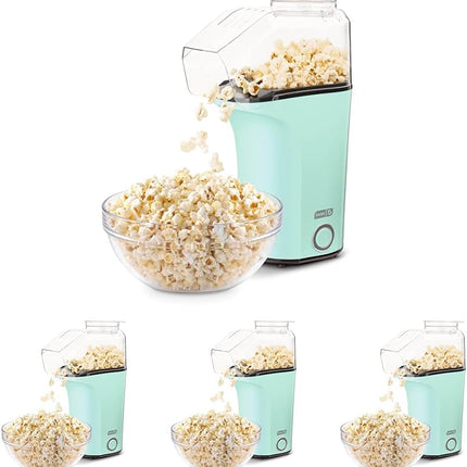 DASH Fresh Pop Popcorn Maker - Приготовление попкорна без масла, на горячем воздухе - С мерным стаканчиком и книгой рецептов - Идеально подходит для киновечеров - 16 чашек, цвет аква