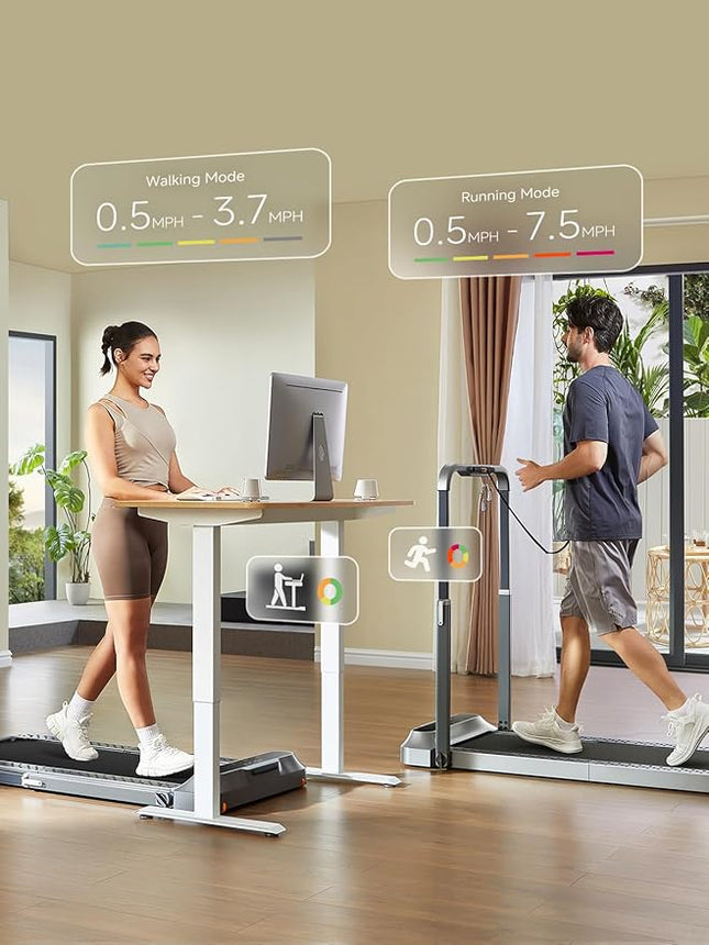 【Local warehouse】WALKINGPAD Folding Treadmill, 2 in 1 Walking Pad Under Desk Treadmill for Home and Office, Compact Foldable Design with App Control and LED Display