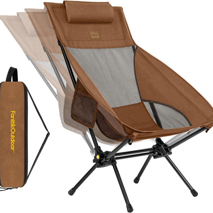 FanttikOutdoor Zeta L8 Max Camping Chair, Portable & Lightweight, Comfort-Driven Foldable Rocking Chair with Carry Bag for Camping, Hiking, Patio, Fishing, Support up to 250 lbs,