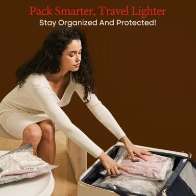 Vacbird 15 Pack Vacuum Bags for Travel with Rechargeable Cordless Electric Pump, Carry-on Packing Bags for Luggage and Suitcase, Space Saver for Clothes and Clothing