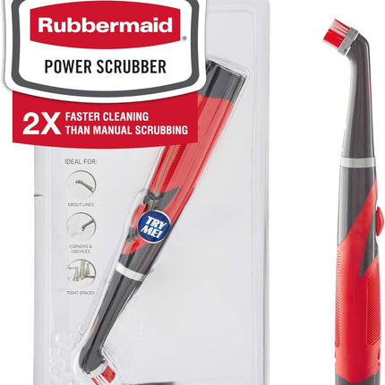 Rubbermaid Reveal Power Scrubber, набор из 18 предметов, беспроводная электрическая щетка для чистки на батарейках, водостойкая, для дома/кухни/ванной комнаты/затирки/плитки/душа/ванны