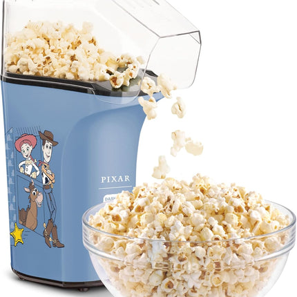 DASH Fresh Pop Popcorn Maker - Приготовление попкорна без масла, на горячем воздухе - С мерным стаканчиком и книгой рецептов - Идеально подходит для киновечеров - 16 чашек, цвет аква