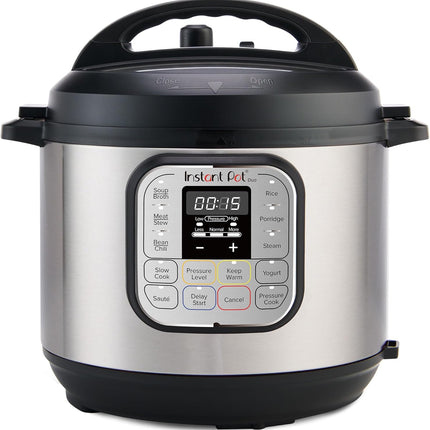 Мультиварка Instant Pot Duo 7-в-1 (скороварка, медленноварка, рисоварка, пароварка, обжаривание, йогуртница, подогрев и стерилизация), включает приложение с более чем 800 рецептами, нержавеющая сталь, 5,7 л