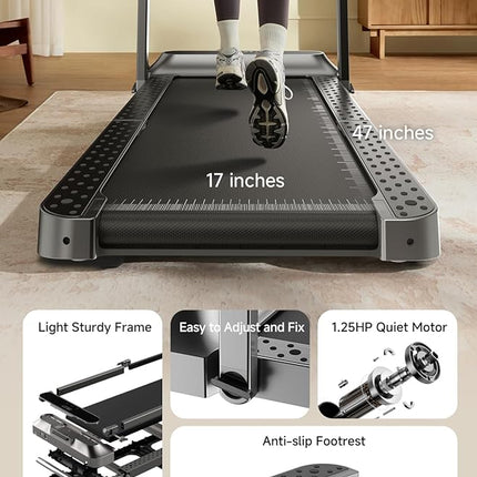 【Local warehouse】WALKINGPAD Folding Treadmill, 2 in 1 Walking Pad Under Desk Treadmill for Home and Office, Compact Foldable Design with App Control and LED Display