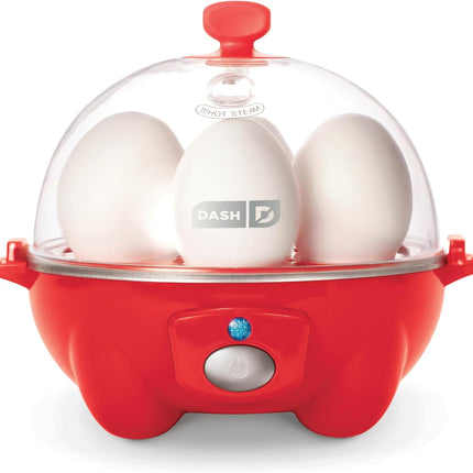 Dash Rapid Egg Cooker – Быстрая яйцеварка, пашотница и пароварка – Включает мерный стаканчик и руководство с рецептами – Можно мыть в посудомоечной машине – Без бисфенола-А – Вмещает 7 яиц, черная