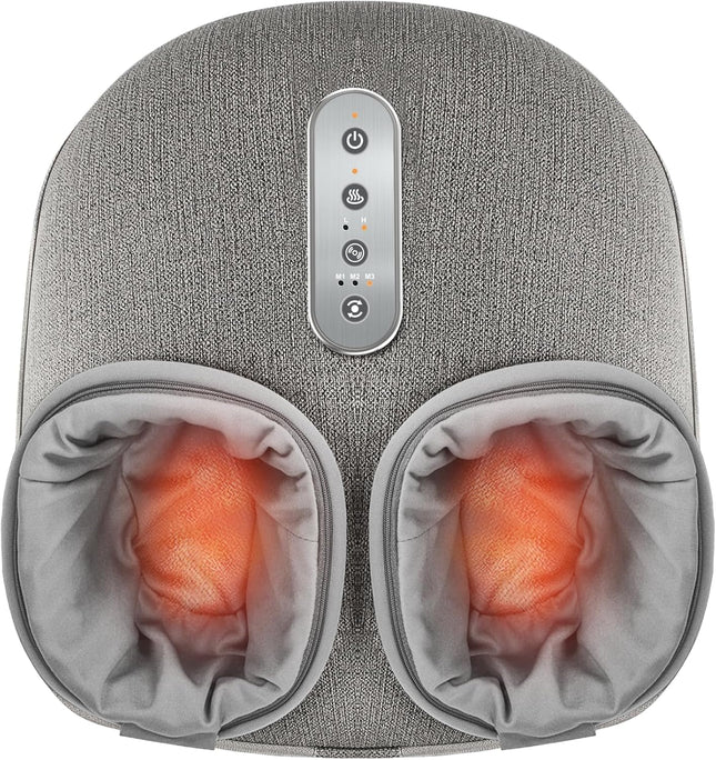 Medcursor Foot Massager with Heat - Shiatsu Feet Massage Machine Delivers Relief for Tired Muscles & Plantar, Deep Kneading Therapy, Multi-Level Settings for Home, Office Use, Size up to 13"