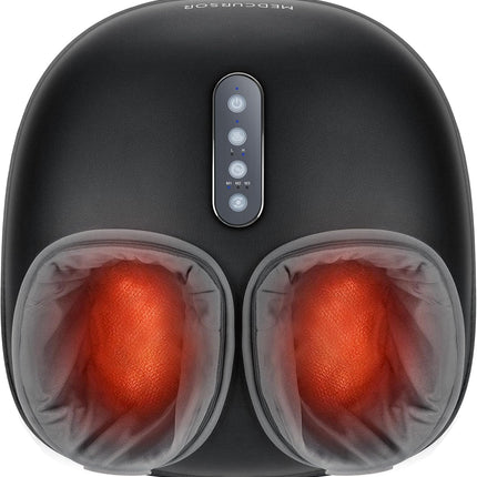 Medcursor Foot Massager с подогревом — Шиацу массажер для ног облегчает боль в уставших мышцах и при подошвенном фасциите, глубокий разминающий массаж, многоуровневые настройки для дома и офиса, размер до 13 дюймов