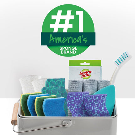 Губка для мытья посуды Scotch-Brite Zero Scratch, 6 шт., для уборки дома, ванной комнаты и других поверхностей, не царапает, безопасна для различных поверхностей, идеально подходит для посуды с антипригарным покрытием