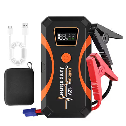 【Local warehouse】8000W High-Power 12V Car Emergency Starting Power Supply/Battery Booster, Suitable for 6L Gasoline Or 5L Diesel Engine Car Battery Jumper Starter, with Mobile Power Supply/Dual Output/Led Light, Car Parts Tool, Fast Delivery Speed!